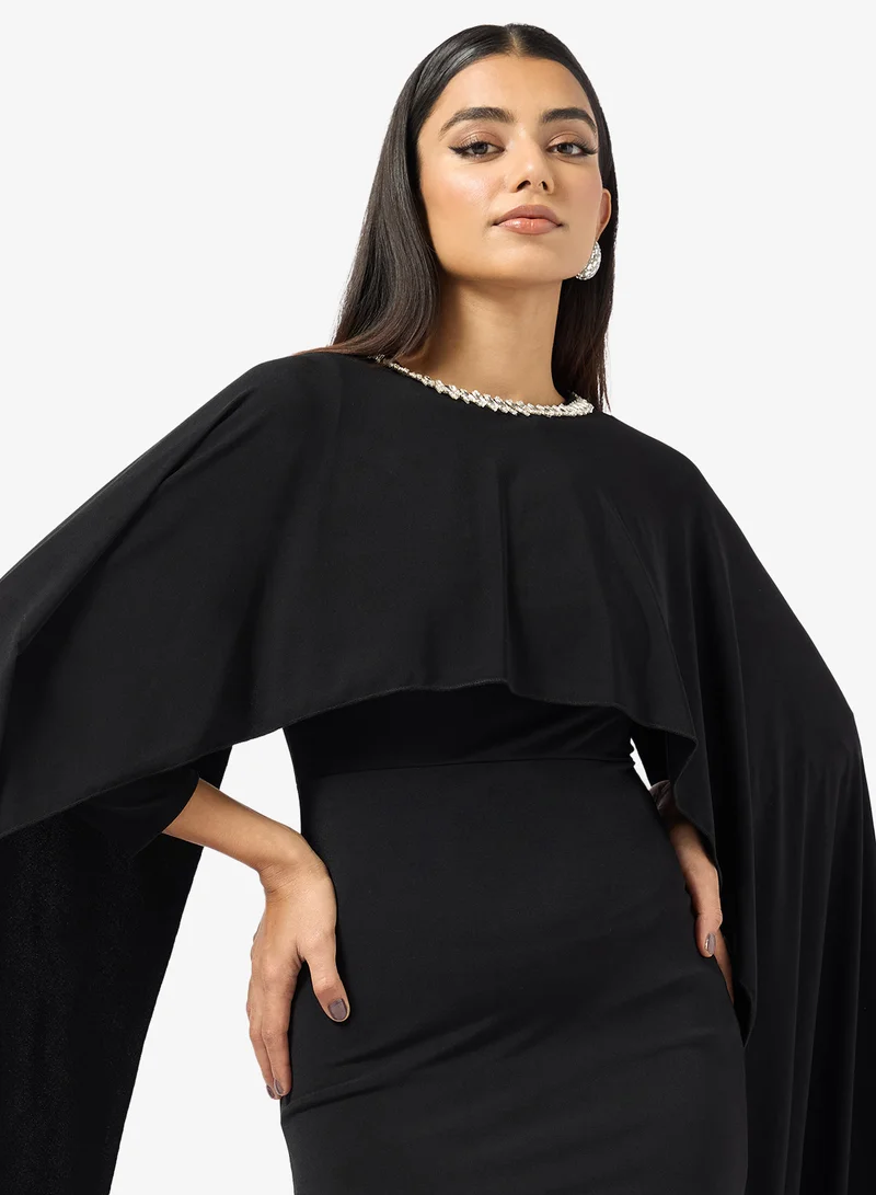 Khizana  Dress With Trailing Cape for Women | Best Price UAE